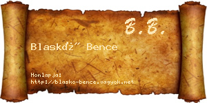 Blaskó Bence névjegykártya